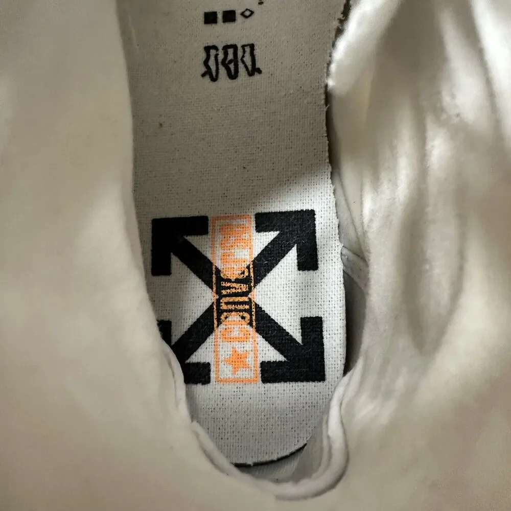Converse Off White x Chuck 70 White Hi All-Star 2018 Mens 7/ Womens 9 - 163862C